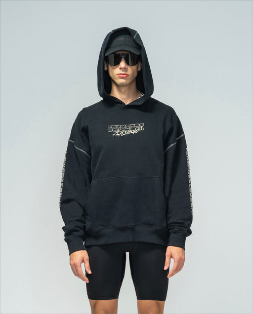 H.KOUMORI AOP Hoodie Black