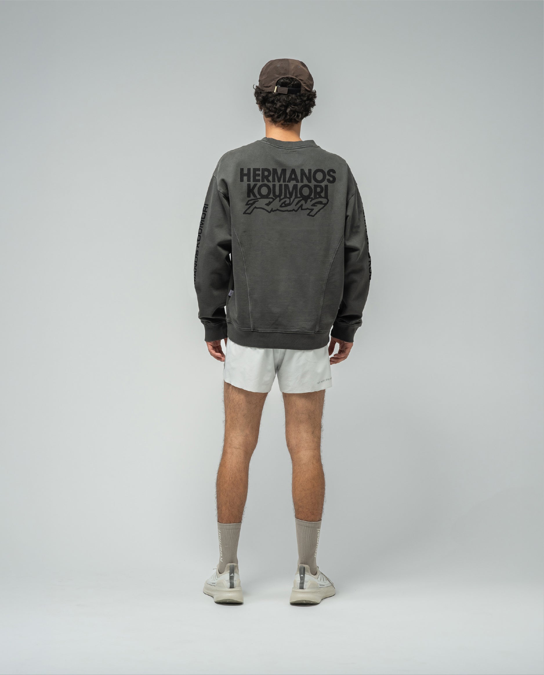 AOP Crewneck Black Garment Dye