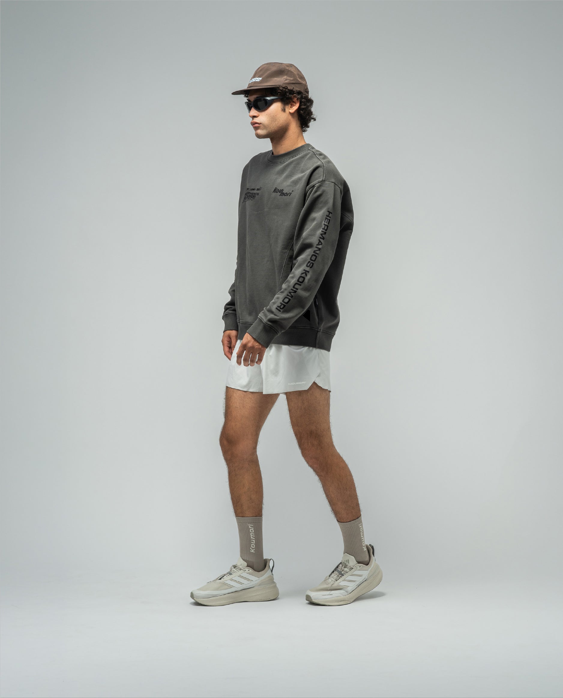 AOP Crewneck Black Garment Dye