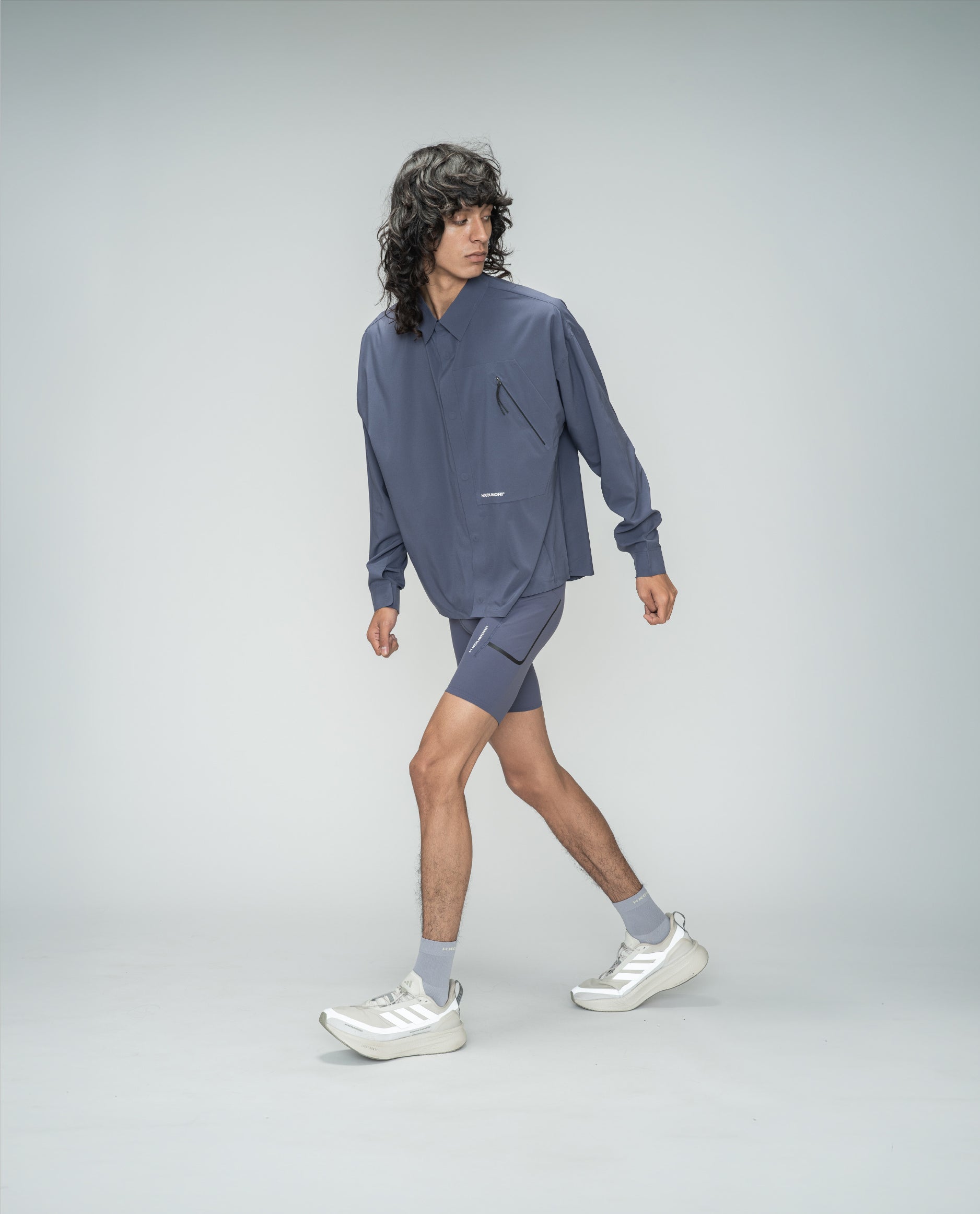 STONN  シャツ ブルーグレー Light Over Shirt Graystone – Hermanos Koumori