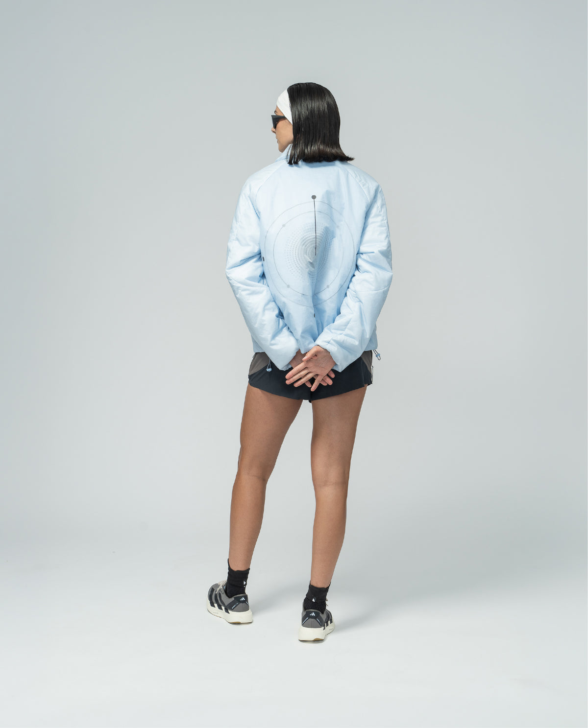 Adidas x H.KOUMORI Padded Coach Jacket Clear Sky