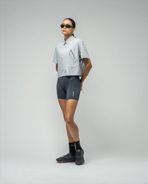 Cropped Camp Shirt Dapple Gray