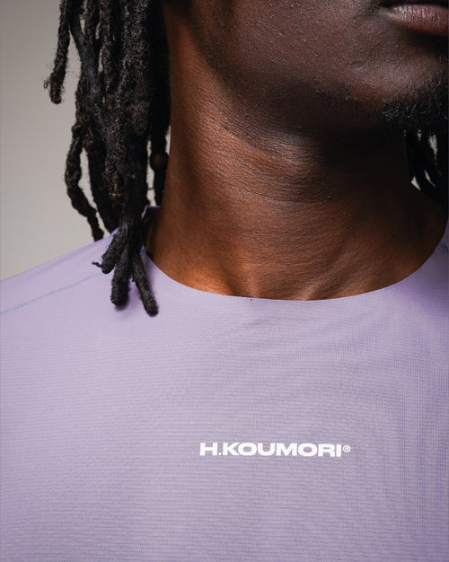 Playera Ligera De Entrenamiento Long Sleeve Con Grafico Lila