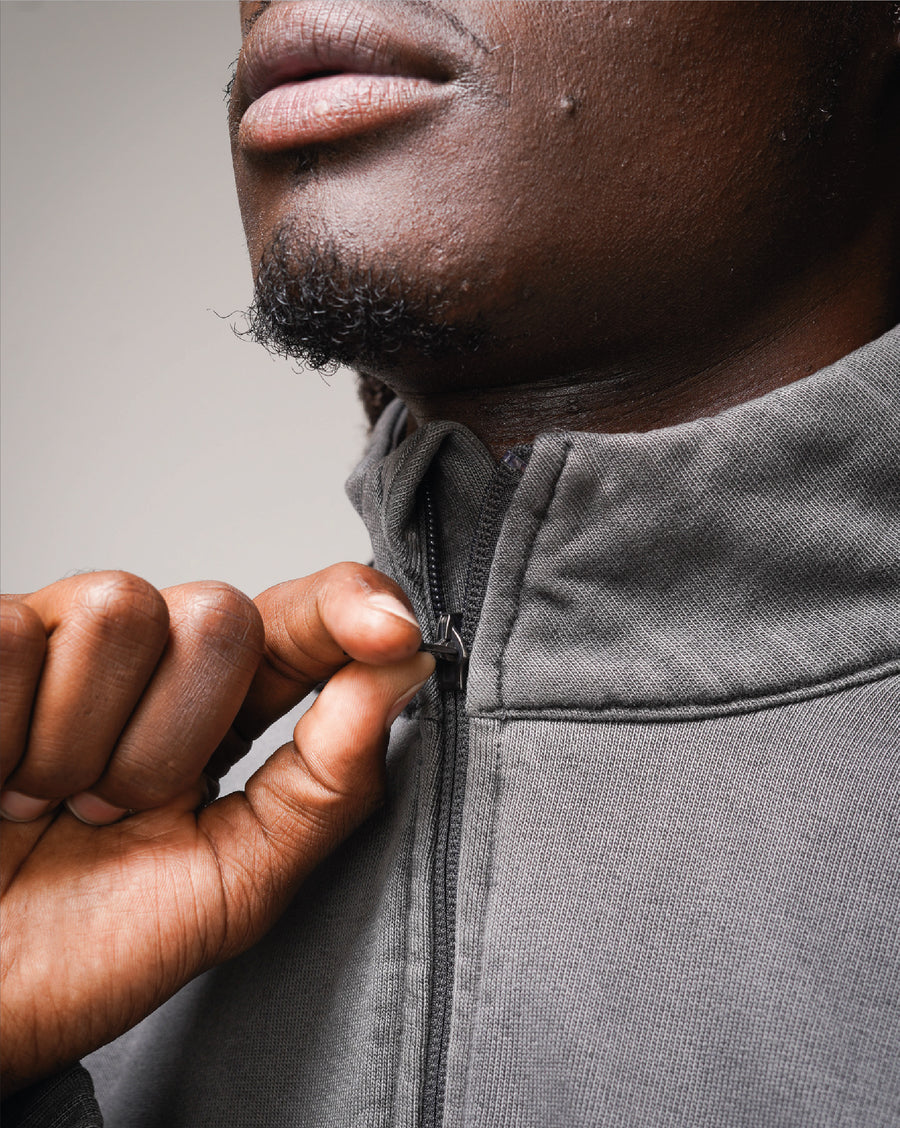 Pausa Half Zip Garment Dye