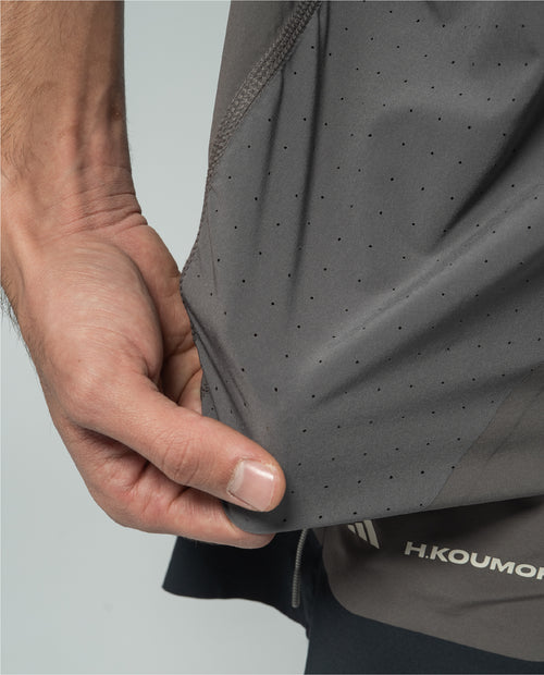 Adidas x H.KOUMORI Running Singlet Charcoal