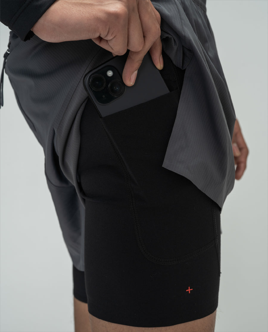 Training Short Asphalt Black