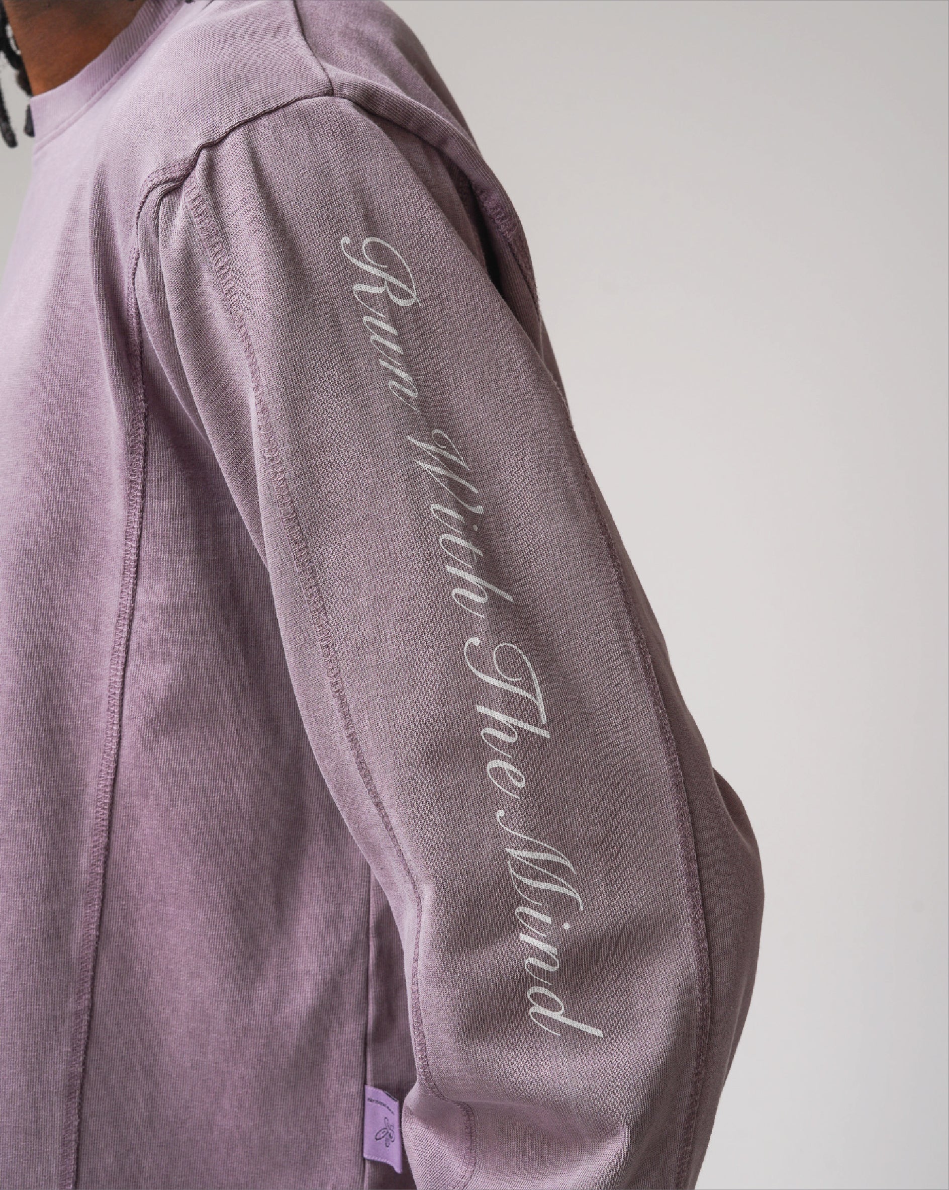 Long Sleeve Stride Con Logo Lila 