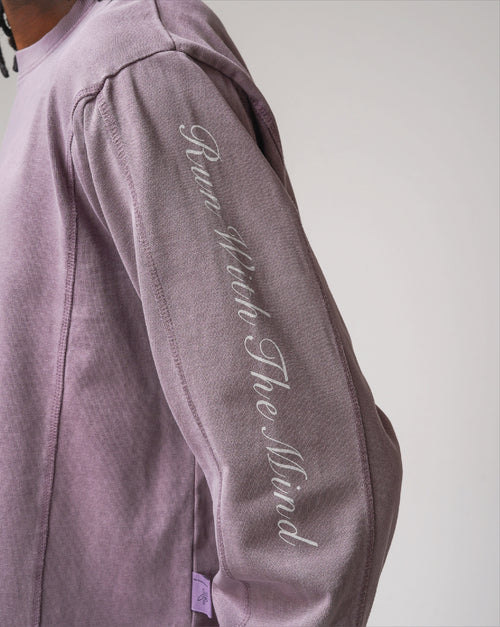 Long Sleeve Stride Con Logo Lila 