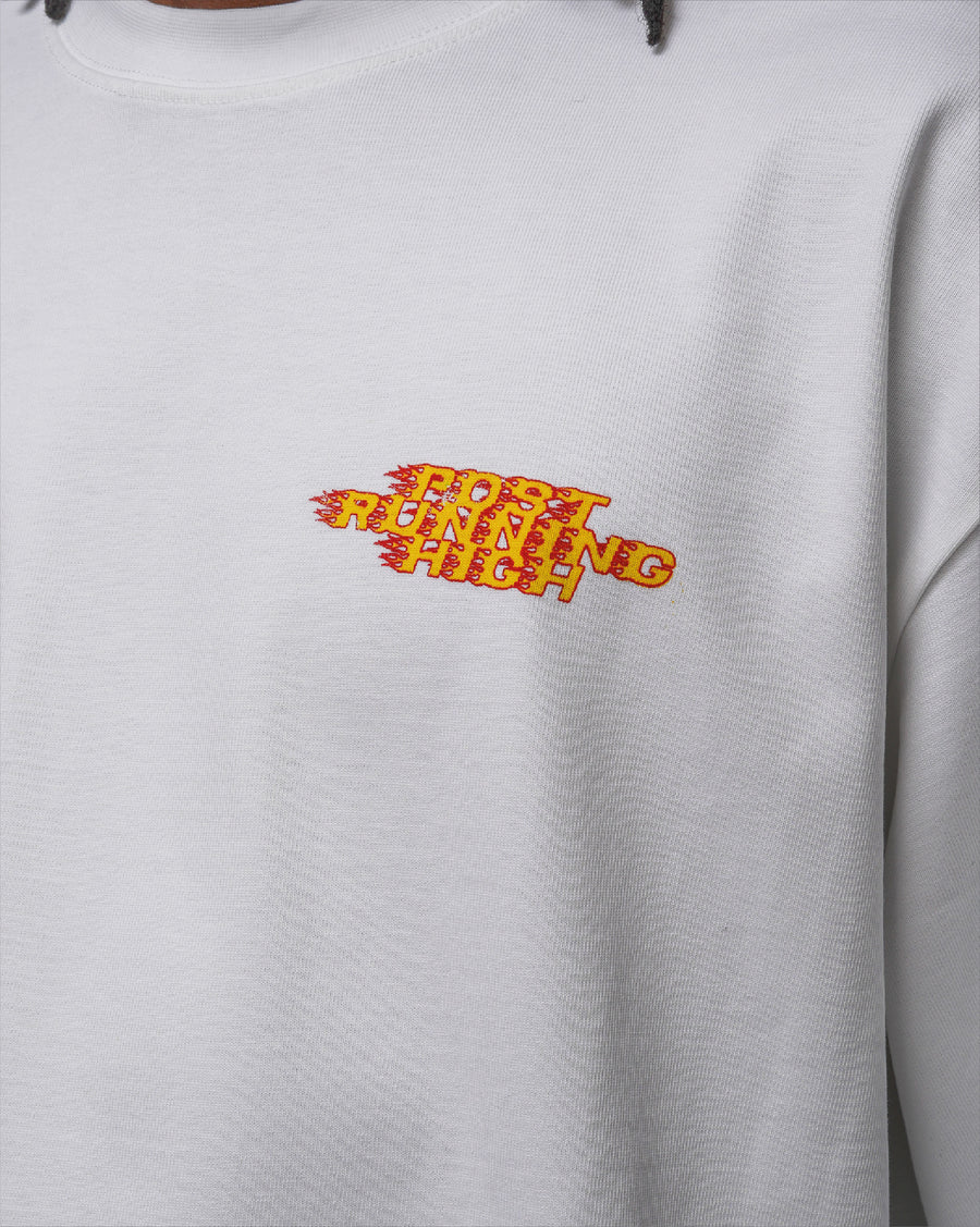 Post Running High Flames LS White