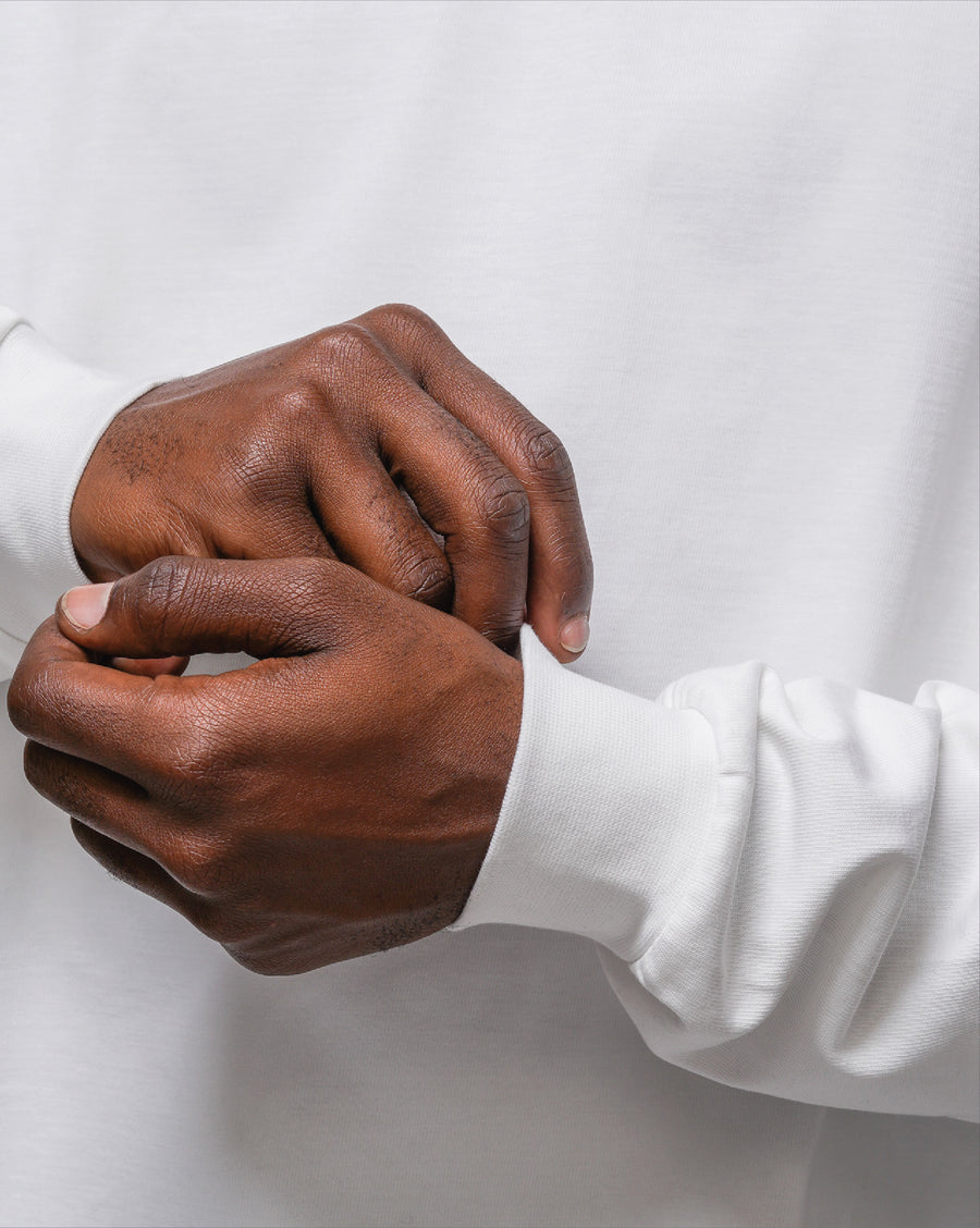 Post Running High Flames LS White