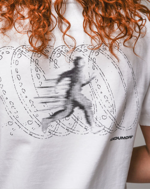 Playera Blanca Regular Running Motion Para Mujer 