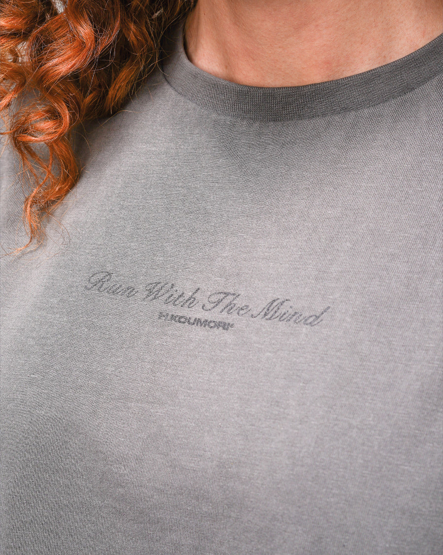 Women's Run With The Mind Regular T-Shirt Garment Dye