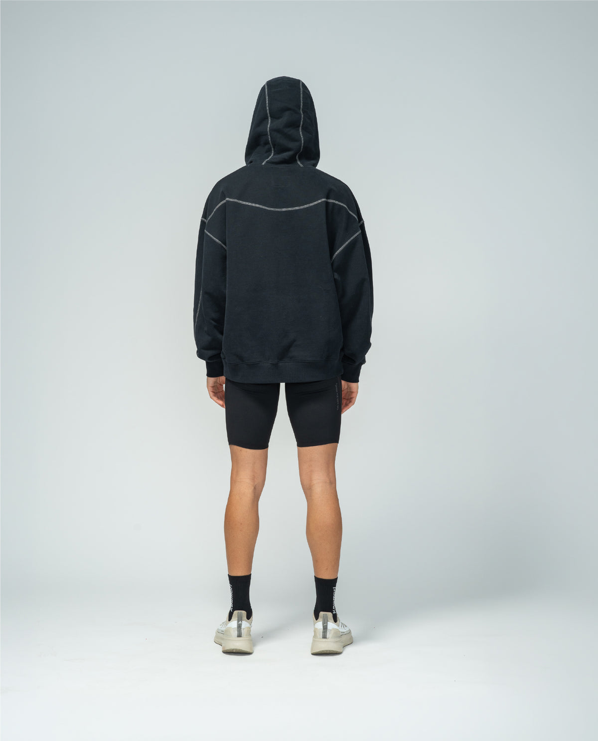 H.KOUMORI AOP Hoodie Black