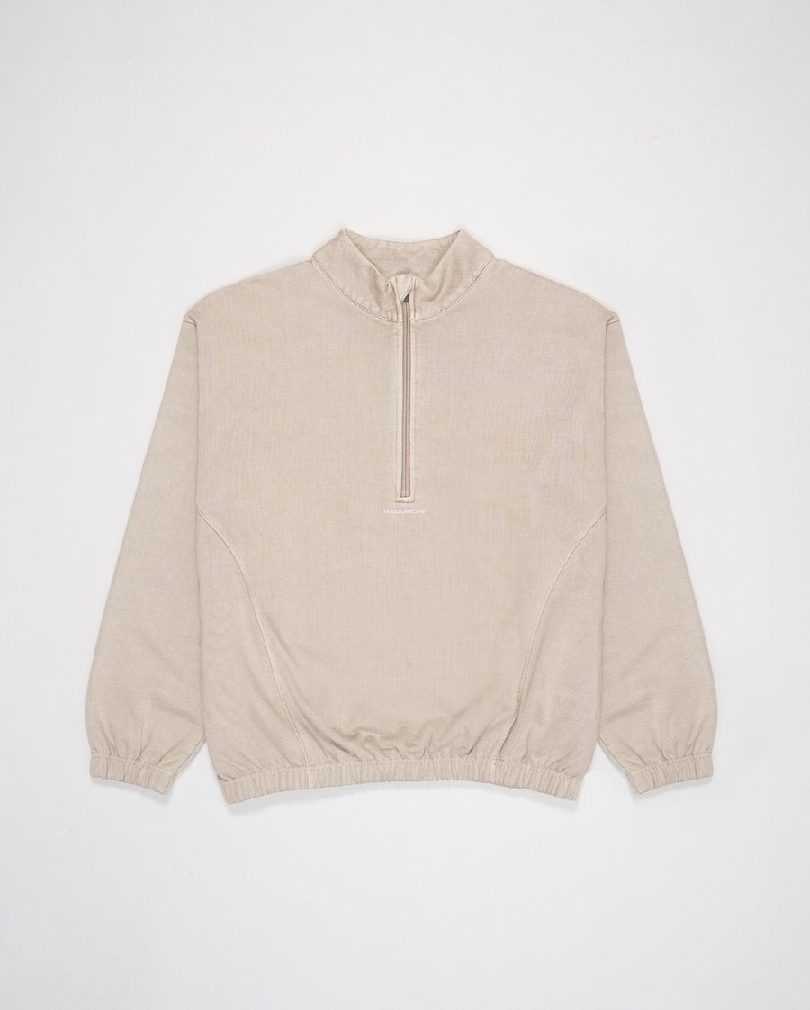 Pausa Half Zip Fossil Brown