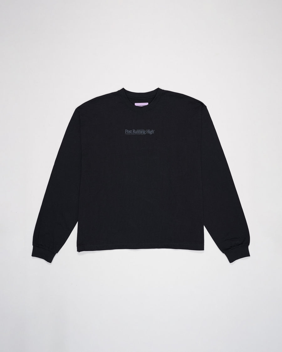 Post Running High Long Sleeve T-Shirt Black