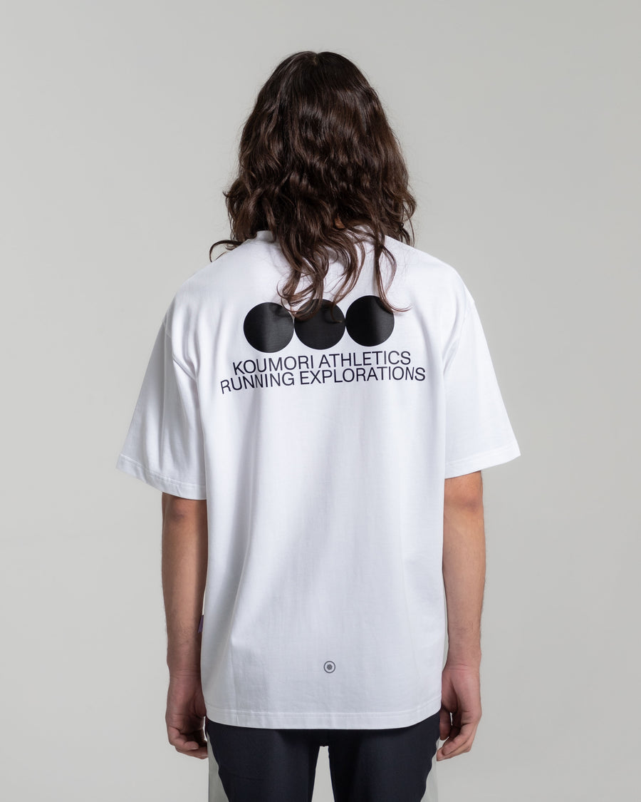 Running Explorations White T-Shirt