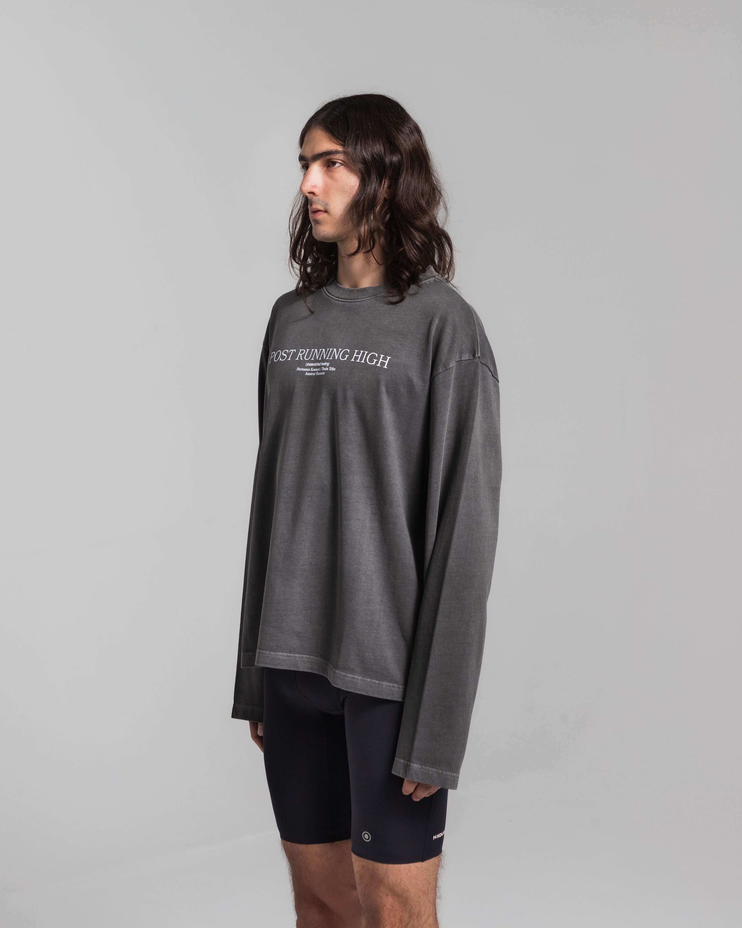 Post Running High Washed Black Longsleeve