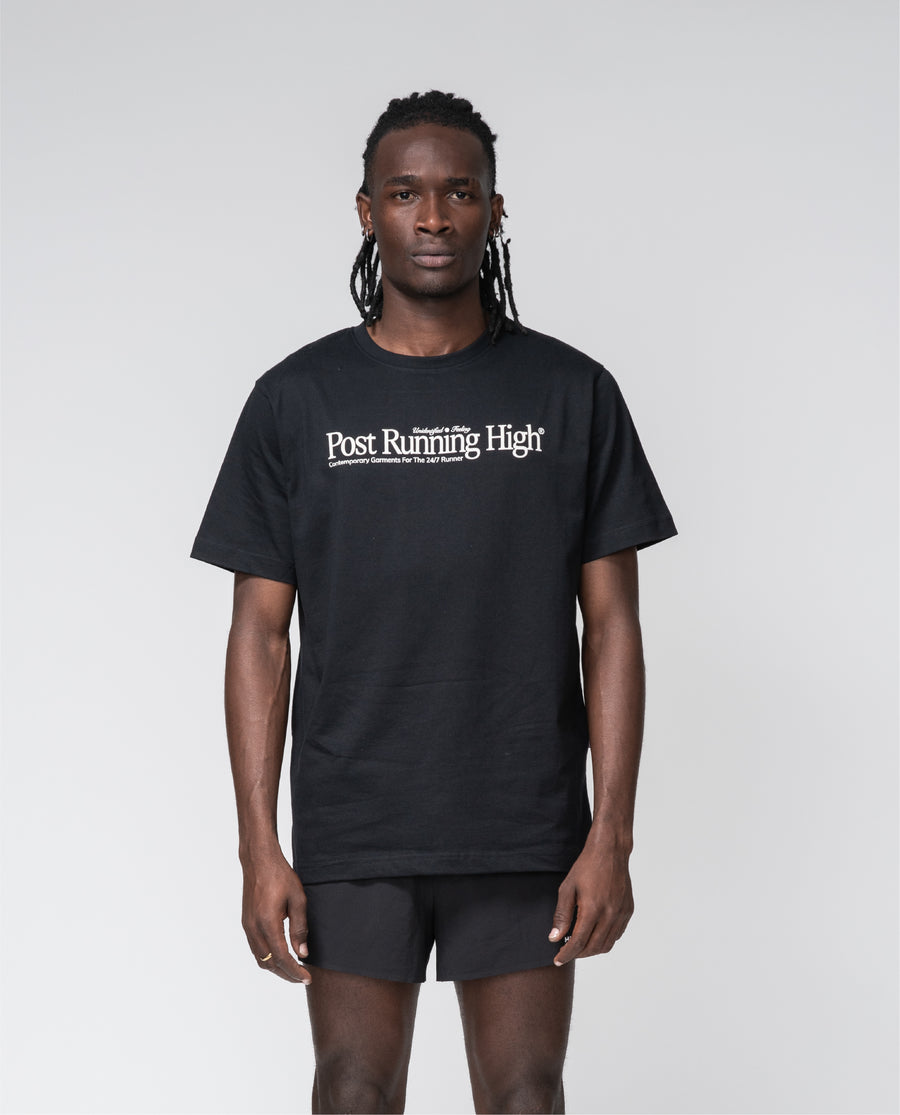 Post Running High Regular T-Shirt Black
