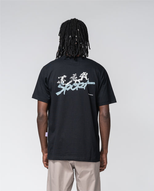 Camiseta Deportiva Regular Negra