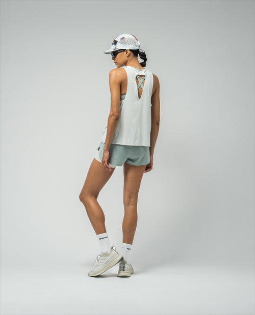 Womens Race Singlet Dawn Blue
