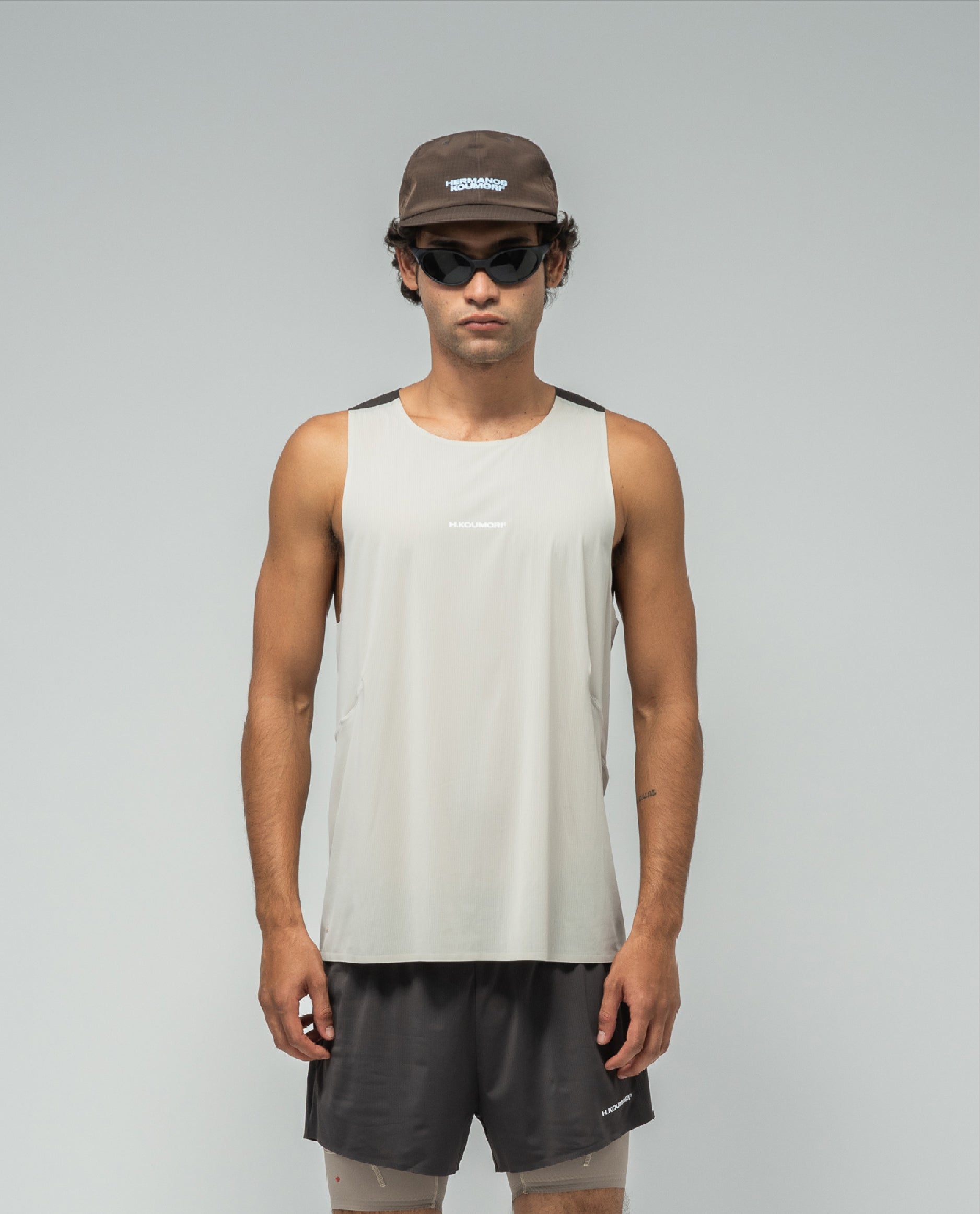Race Singlet Silver Cloud