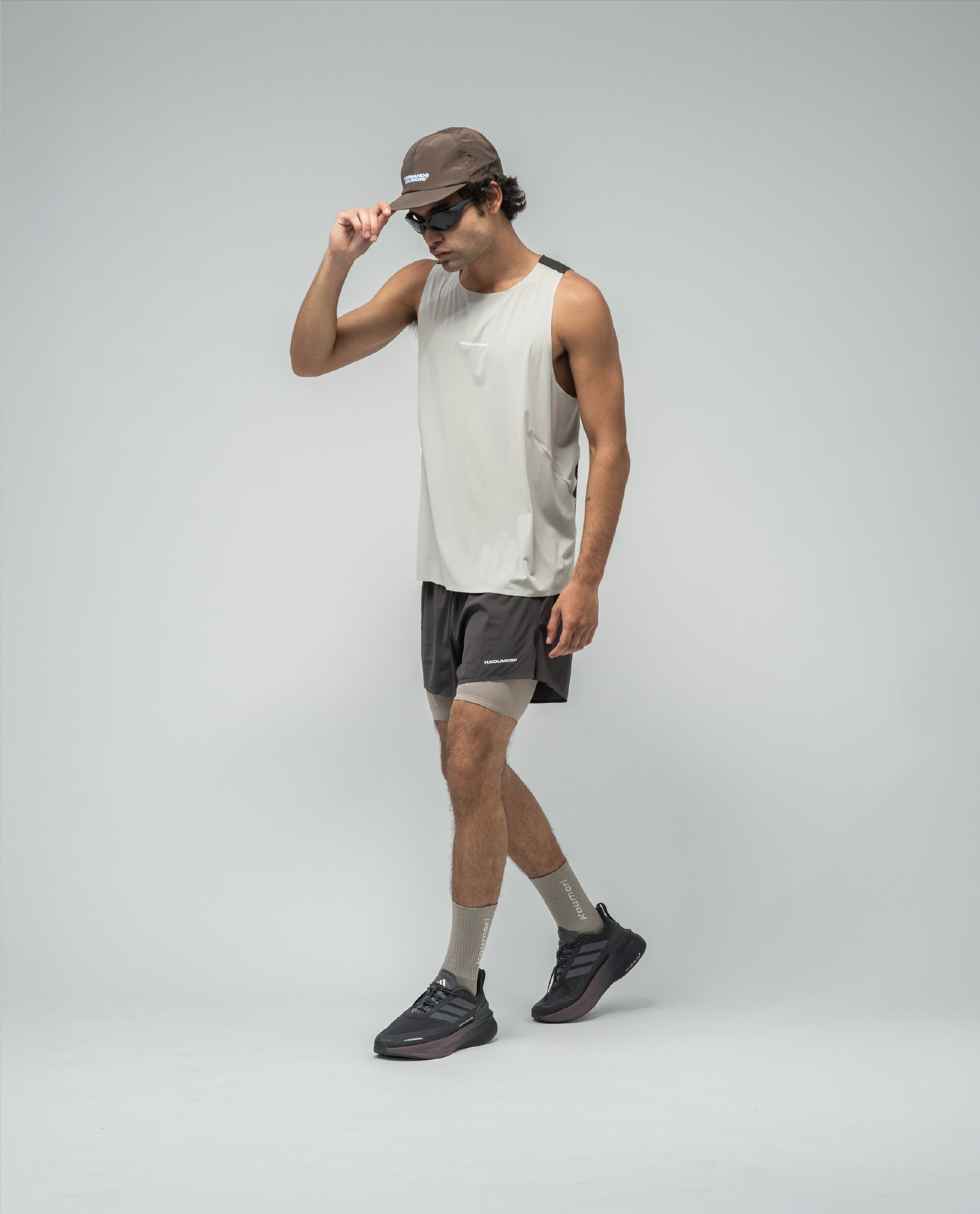 Race Singlet Silver Cloud