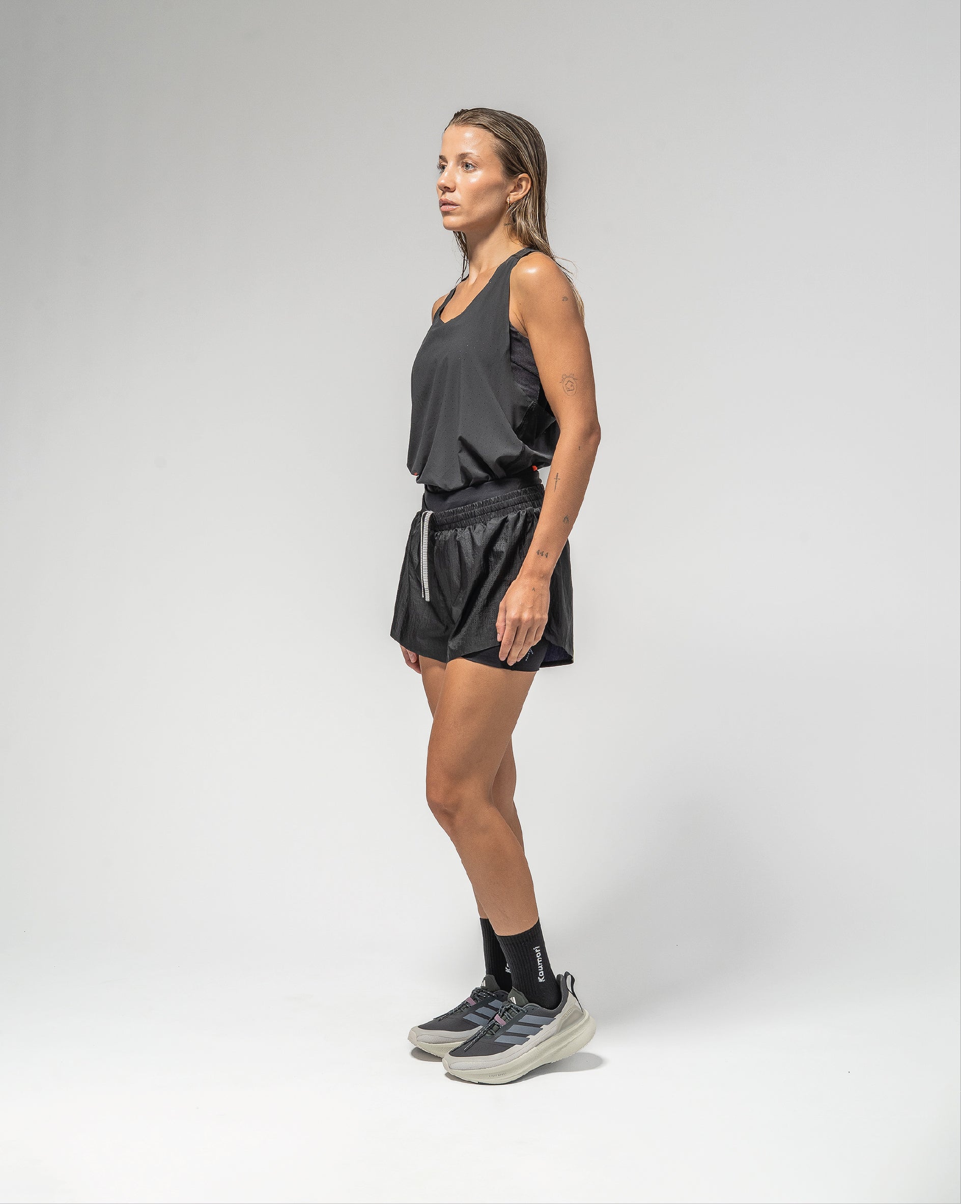 Adi365 H.Koumori Running 2in1 Shorts Black Woman