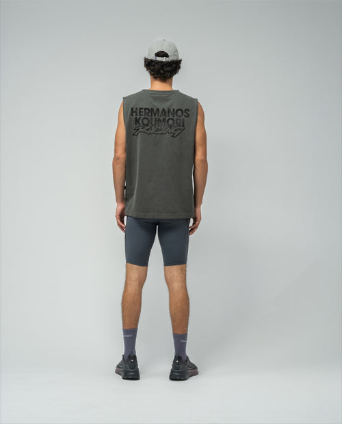 Side Mark Muscle T-Shirt Washed Black