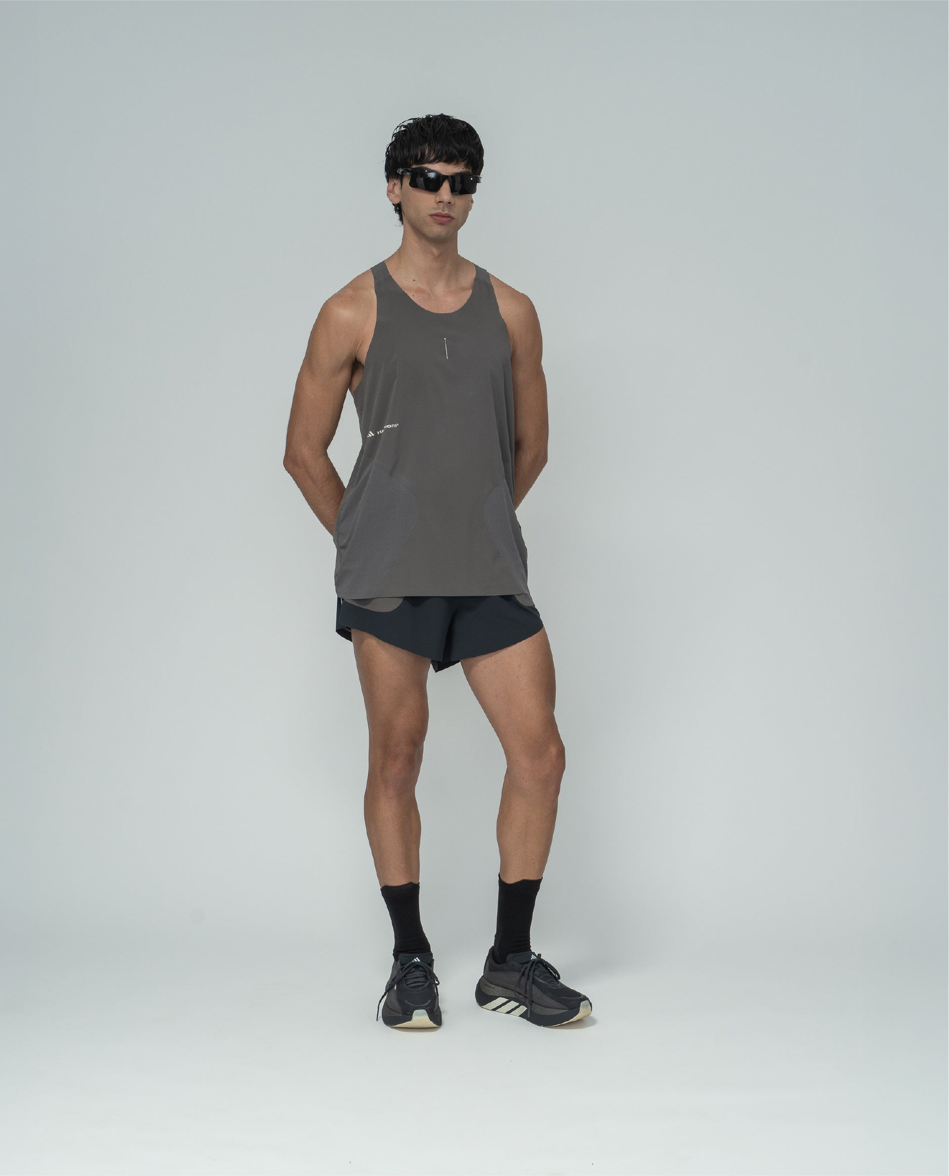 Adidas x H.KOUMORI Running Singlet Charcoal