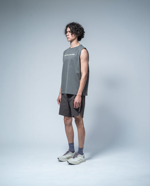 Racing Muscle T-Shirt Black Garment Dye