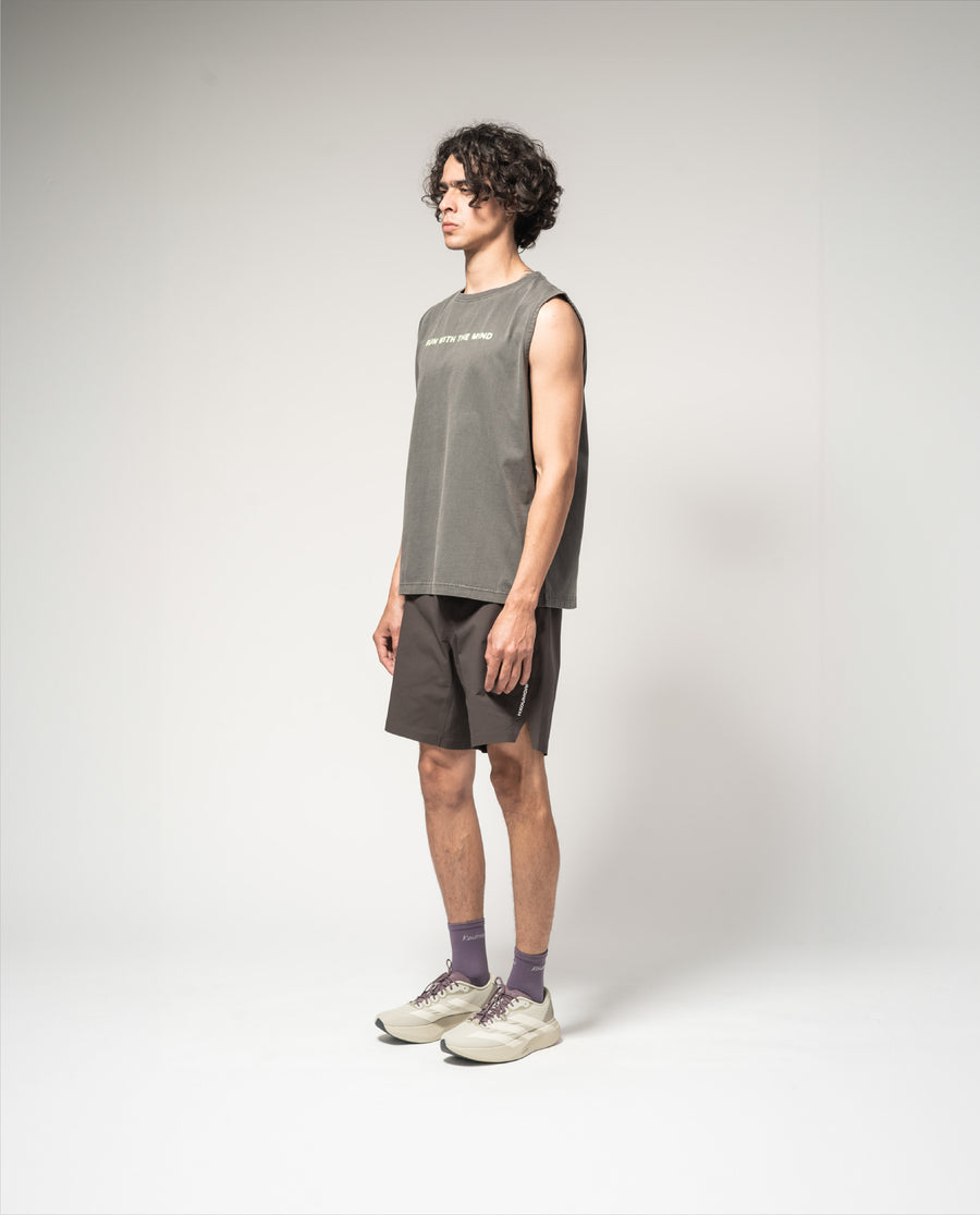 Racing Muscle T-Shirt Black Garment Dye