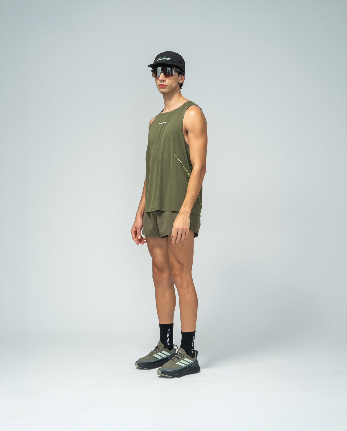 Race Singlet Olive Night