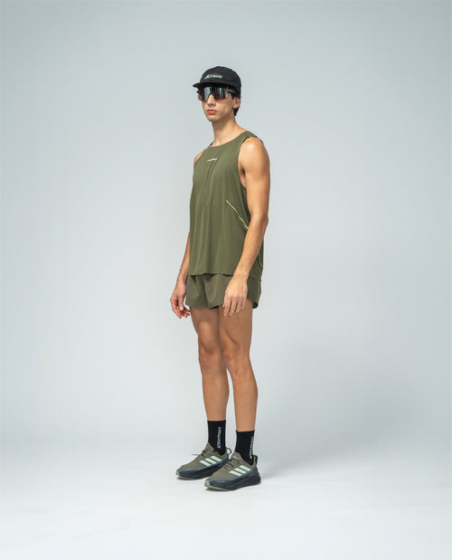 Race Singlet Olive Night