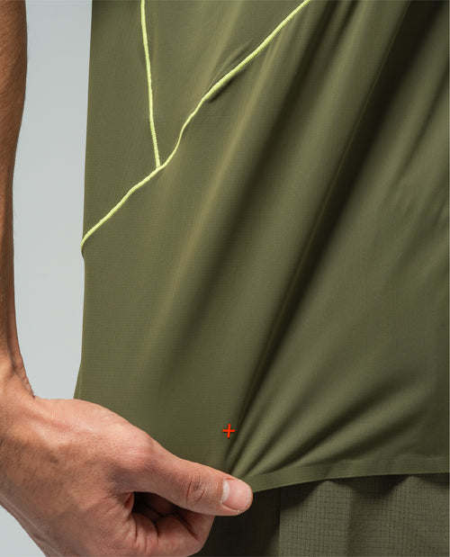 Race Singlet Olive Night