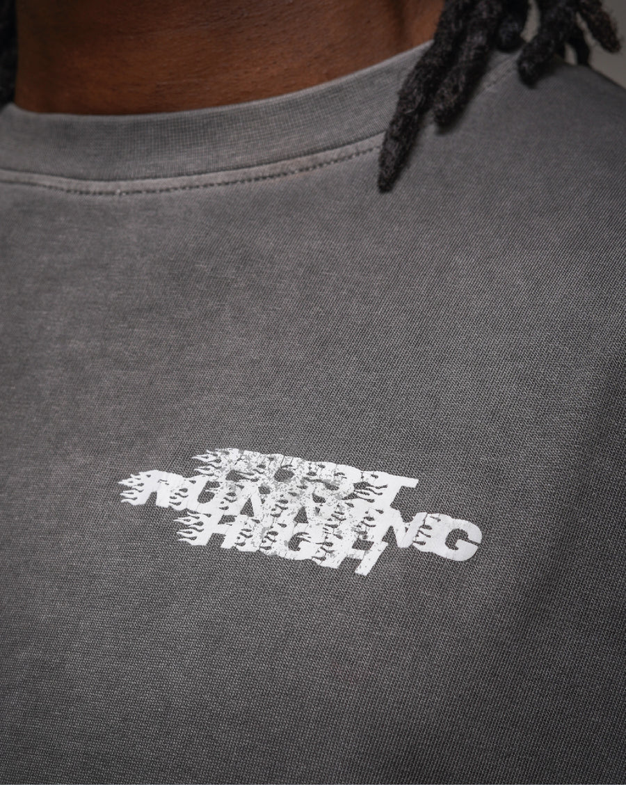 Post Running High Flames Regular T-Shirt Garment Dye