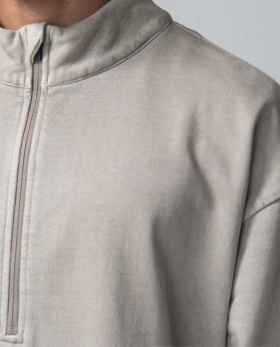 Pausa Half Zip Fossil Brown