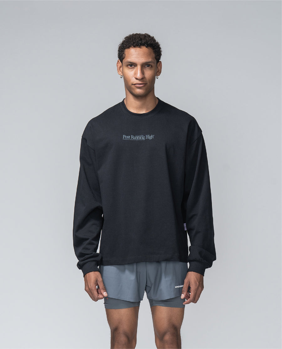 Post Running High Long Sleeve T-Shirt Black