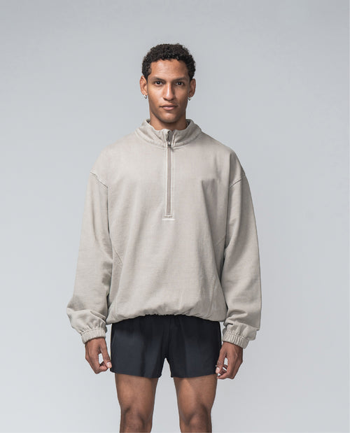 Pausa Half Zip Fossil Brown