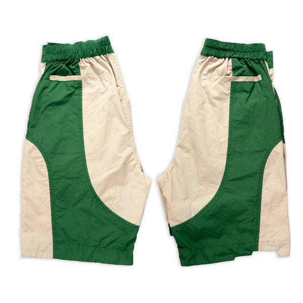 Bicolor Shorts: Sand / Green - Imagen 2 -  Bicolor Shorts: Sand / Green