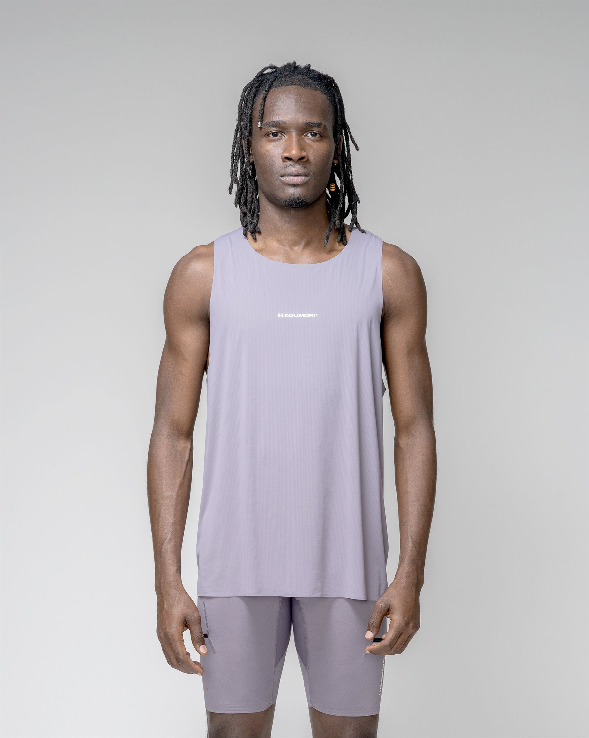Graphic Race Singlet Lilac