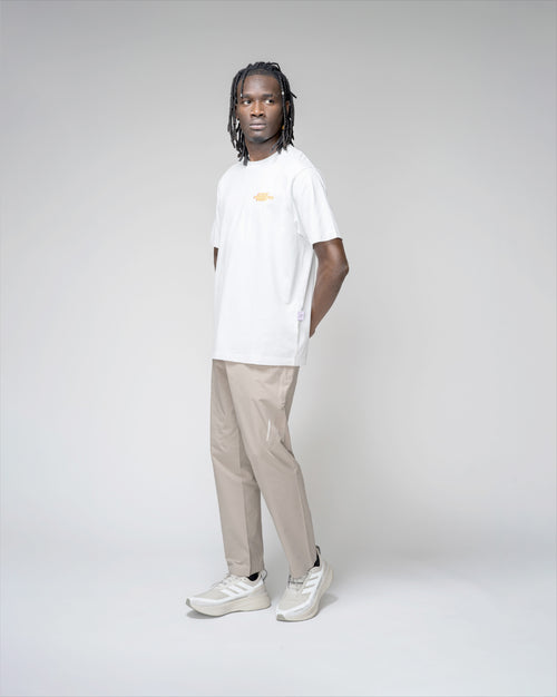 Playera Regular Post Running High Flames Blanca
