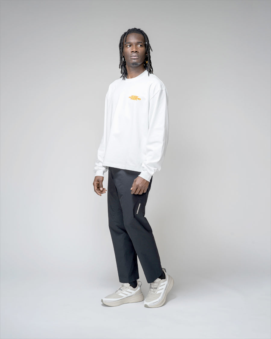 Post Running High Flames LS White