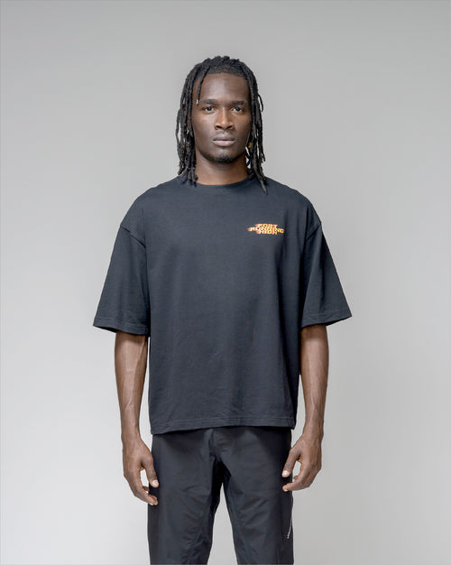 Playera Boulder Post Running High Flames Negra