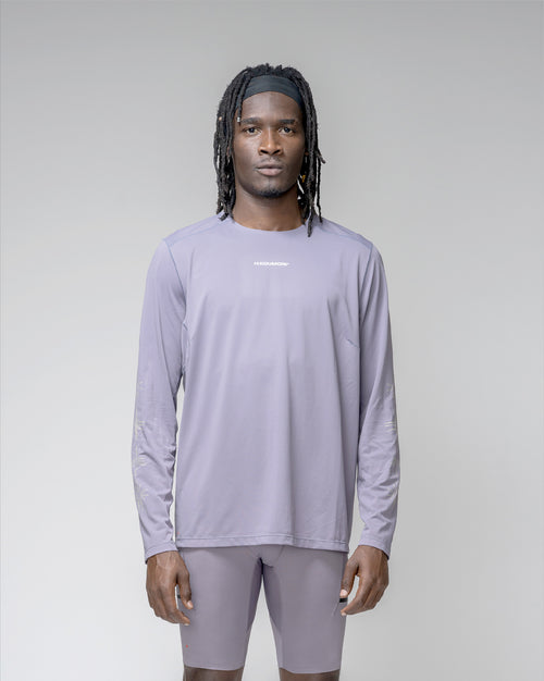 Playera Ligera De Entrenamiento Long Sleeve Con Grafico Lila
