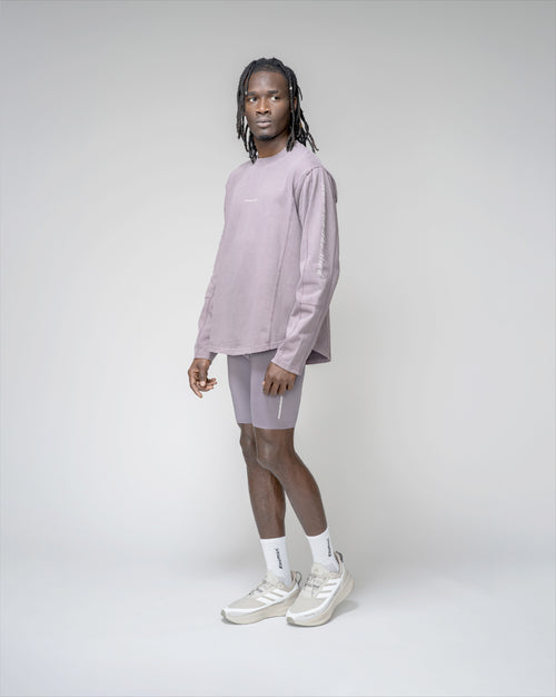 Long Sleeve Stride Con Logo Lila 