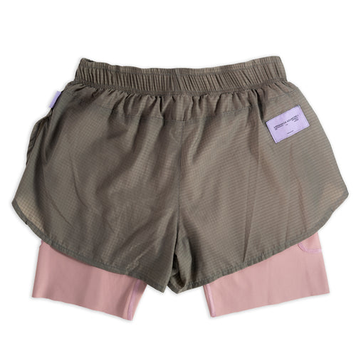 PERFORMANCE SHORTS CLASSIC: LIGHT BROWN/DUSTY PINK